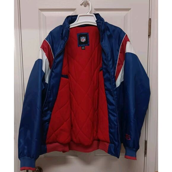 NFL Licensed New York Giants Jacket Fleece Lined Red & Blue Warm Winter Coat XL - Picture 6 of 6